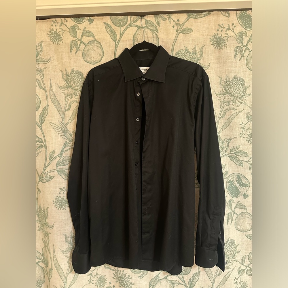🖤 Eton Slim Fit Black Dress Shirt - Men’s XL (43/17) 🖤